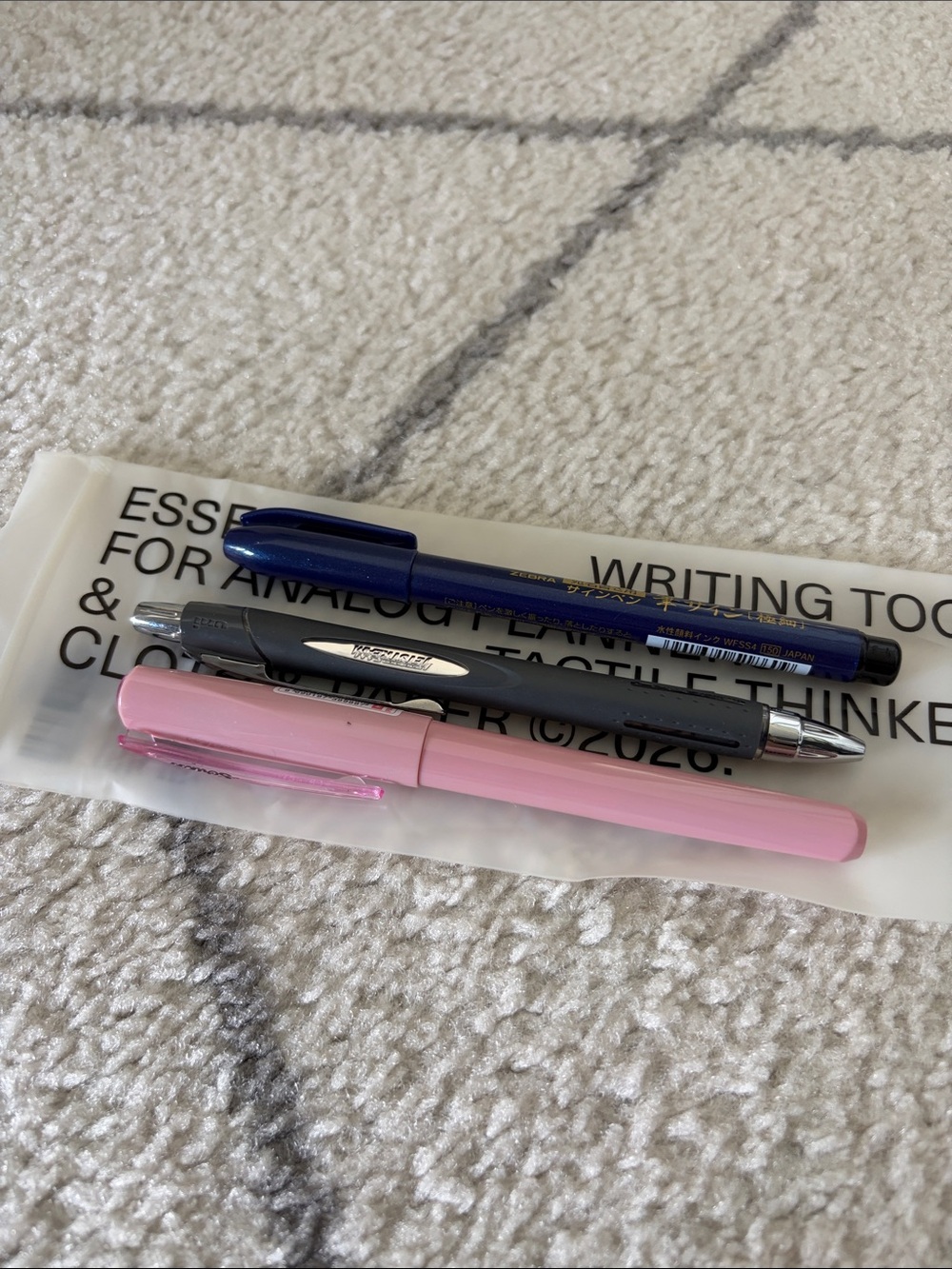 Cloth & Paper Set of Three Sub Box Pens